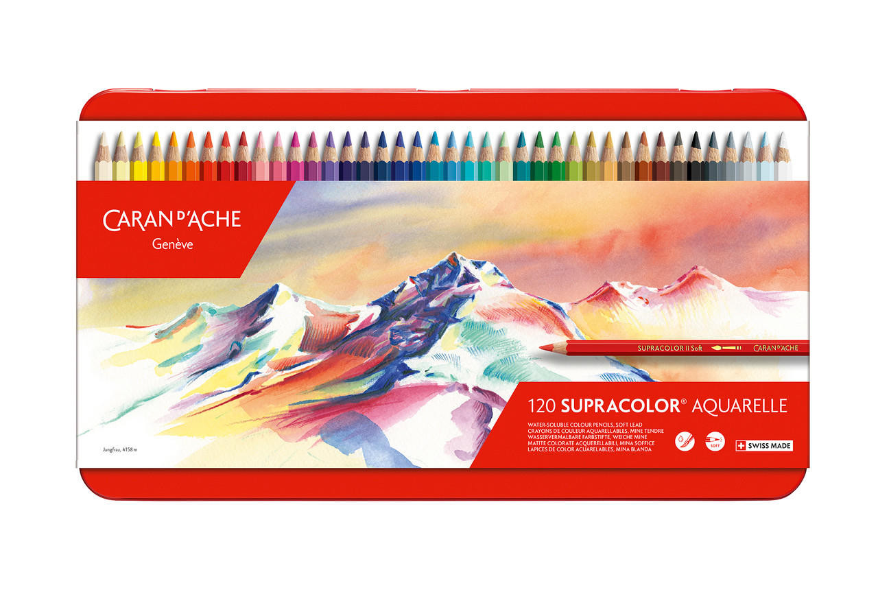 Caran D’ache Supracolor Watersoluble Assorted Pencils Colours Set of 120