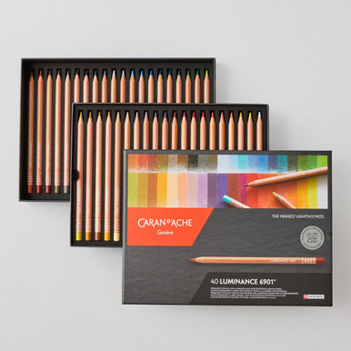 CARAN D'ACHE LUMINANCE 6901 40色セット Caran D'ache Zestaw Kredek Luminance 40kol. - Kredki