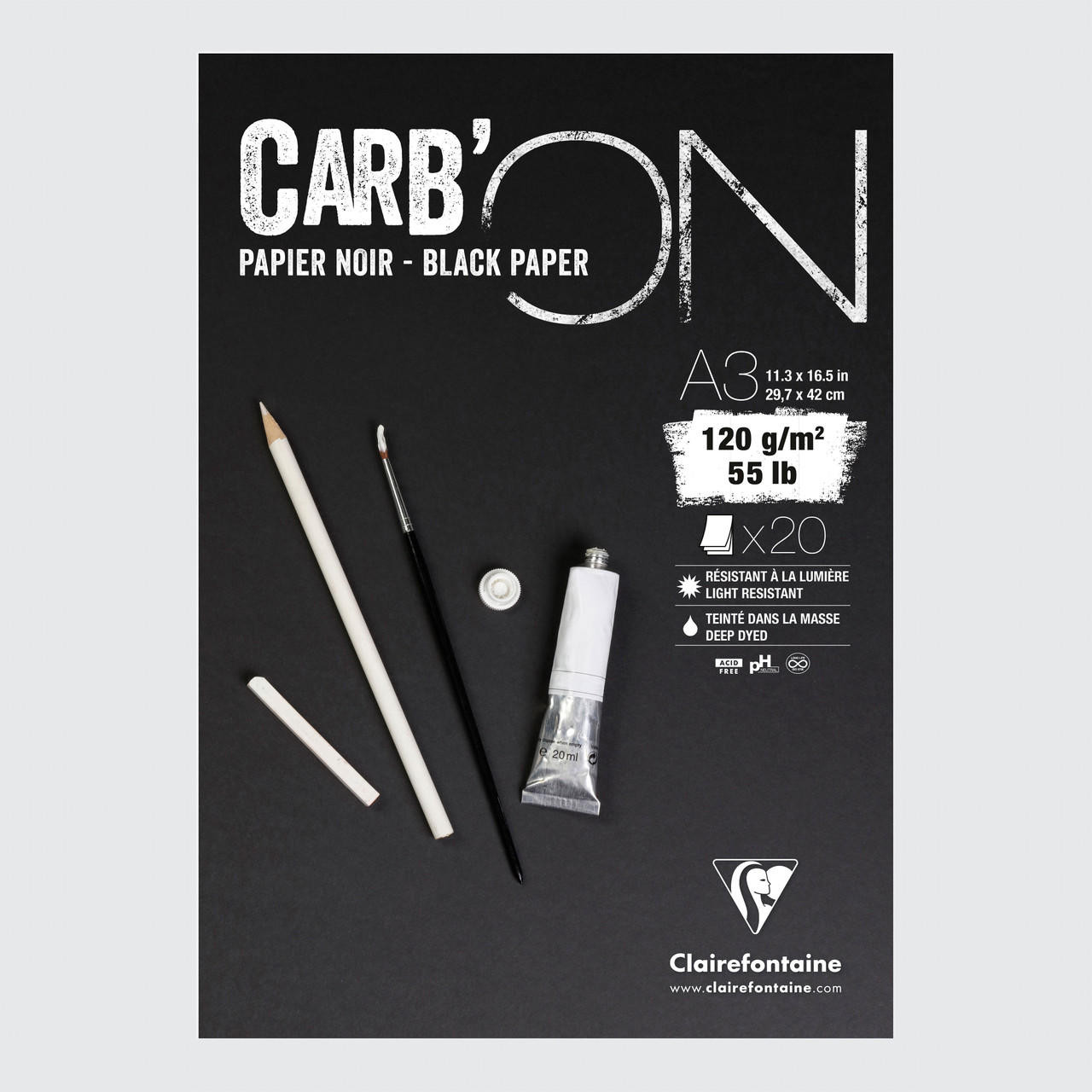 Clairefontaine Carb On Pad 120gsm 20 Sheets A3