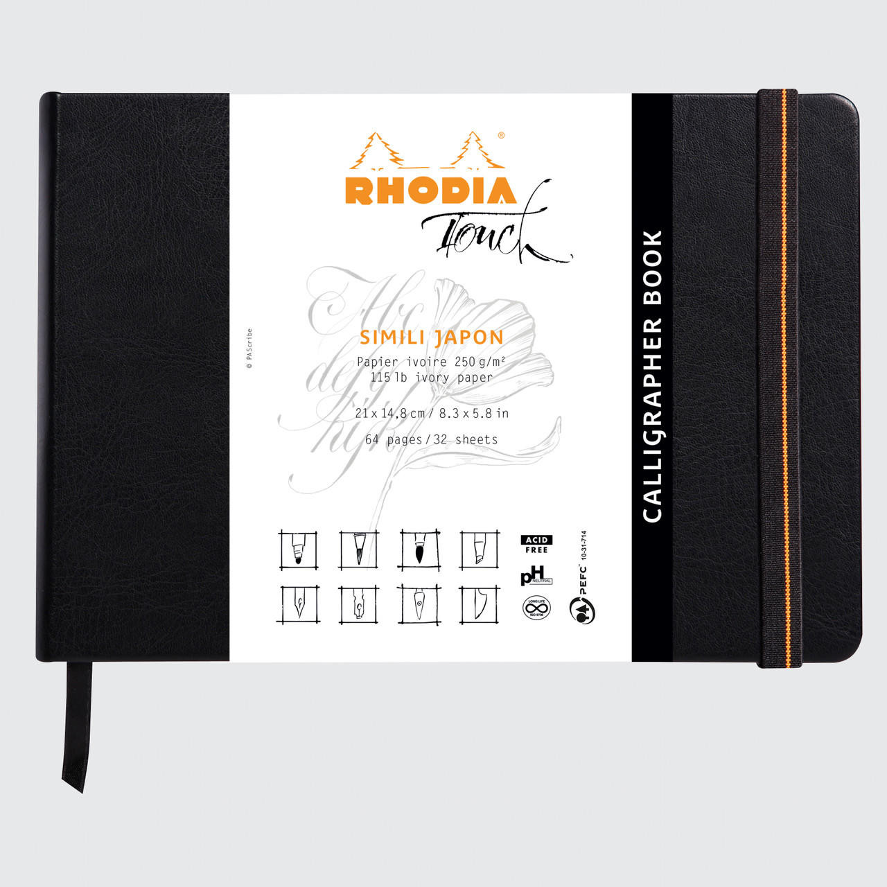 Rhodia Calligrapher Book Hardbound 250gsm 32 Sheets A5