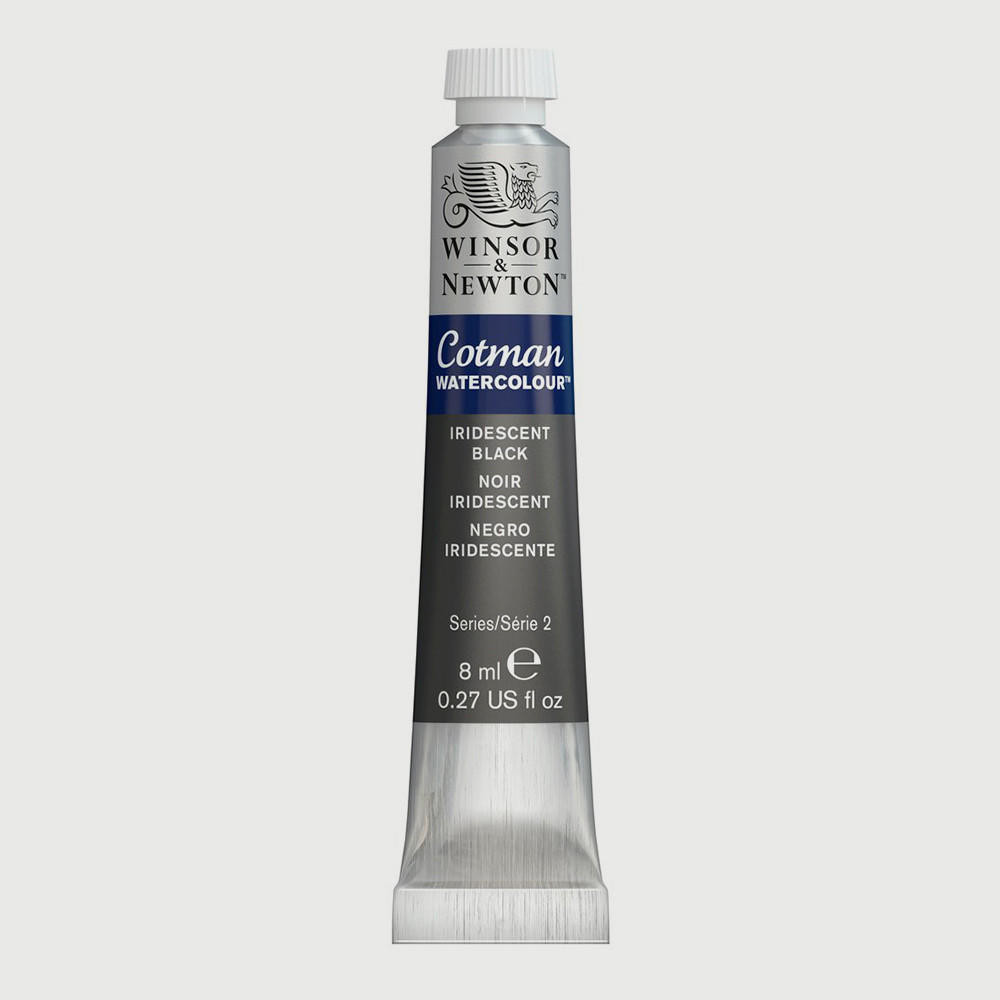 Winsor & Newton Cotman Watercolour Tube 8ml Iridescent Black