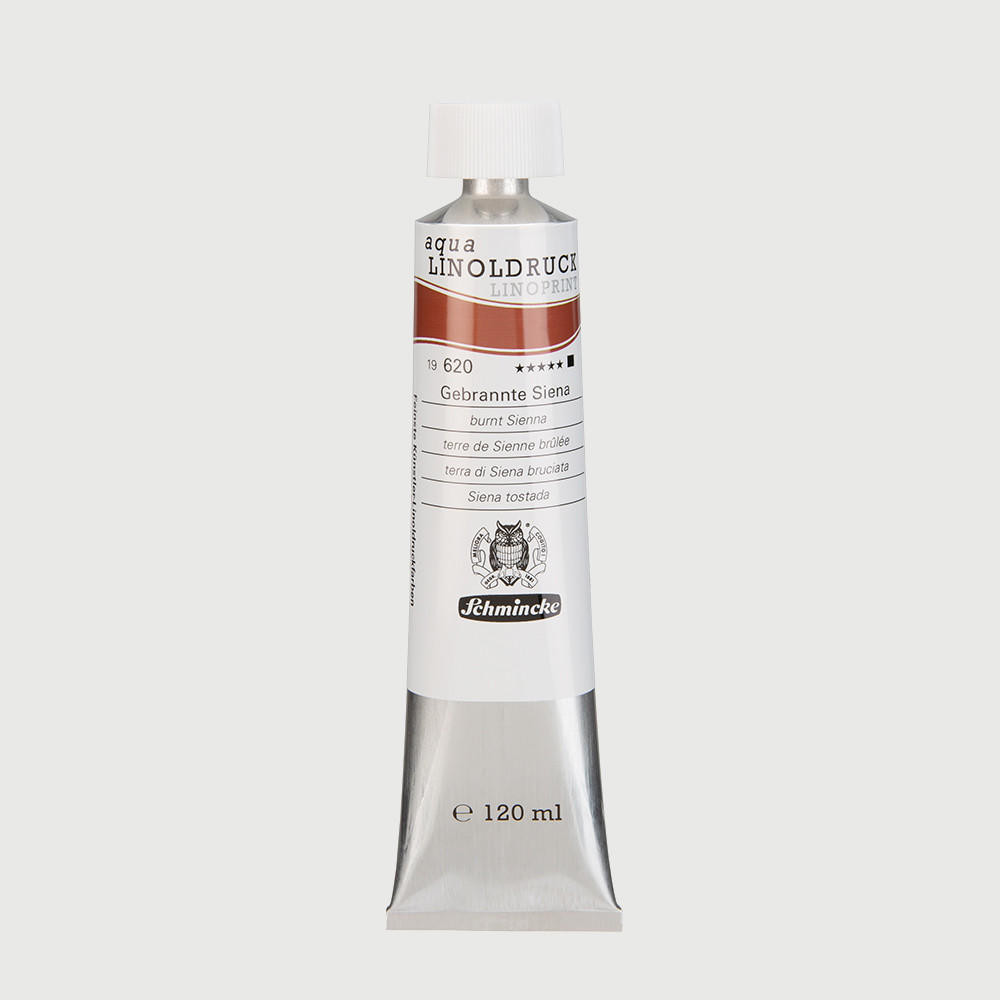 Schmincke Aqua Linoldruck 120ml Burnt Sienna