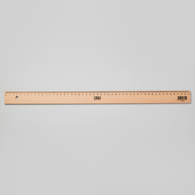 Jakar Natural Beechwood Ruler with Metal Insert Edge 50cm | Cass Art