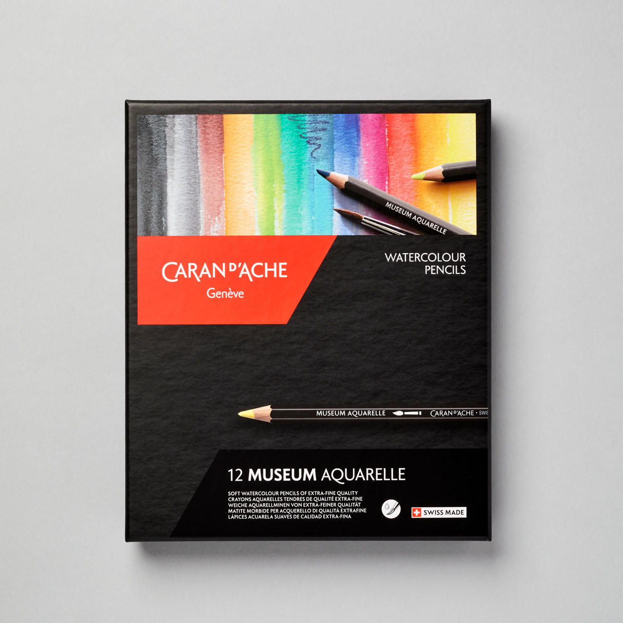 Caran D’ache Museum Aquarelle Watersoluble Colour Pencils Assorted Colours Set of 12
