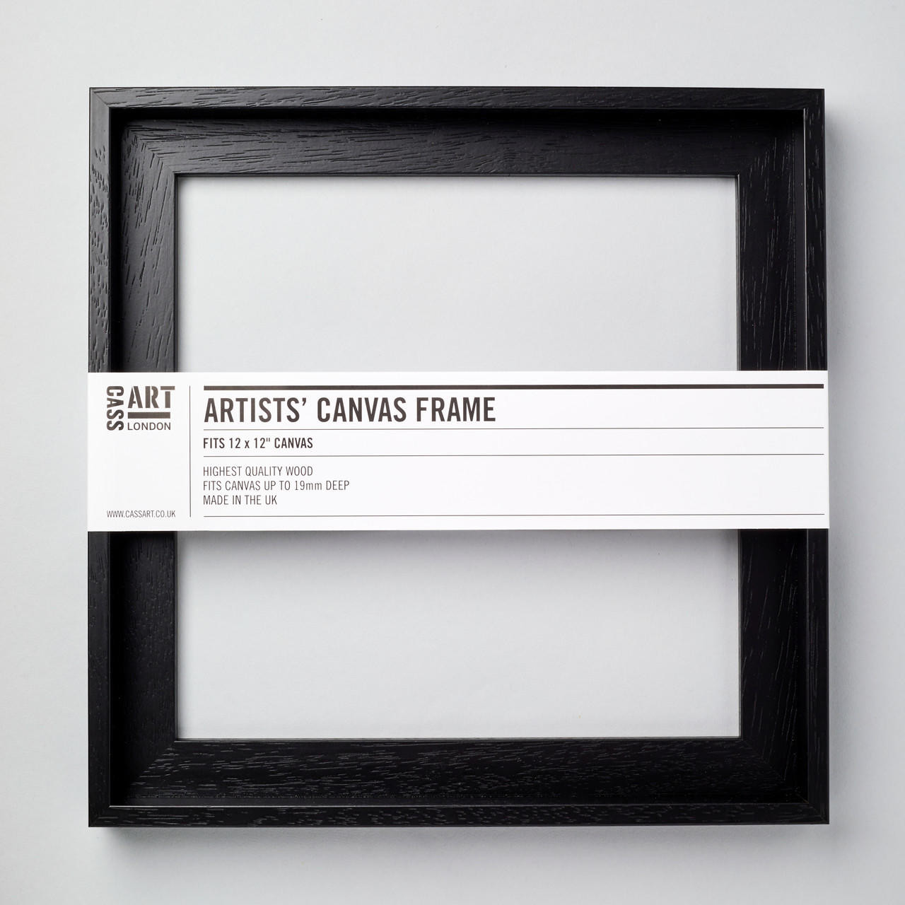 Cass Art Canvas Frame Black 12 x 12 inches