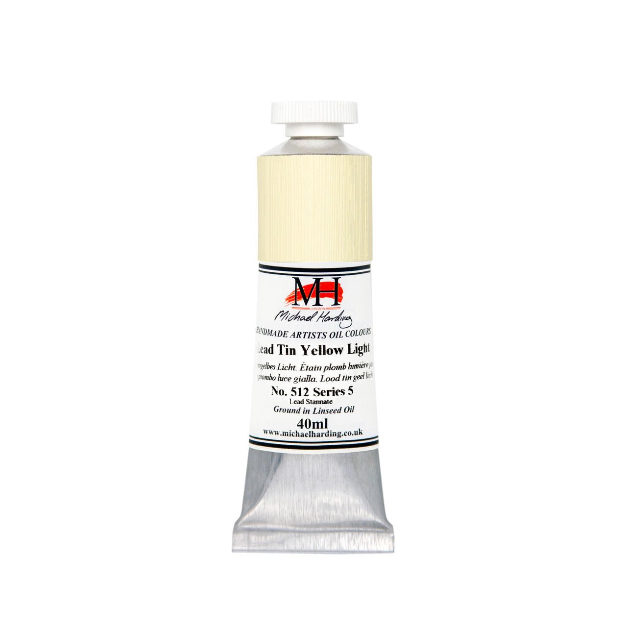 Michael Harding Oil Paint 40ml Lead Tin Yellow Light