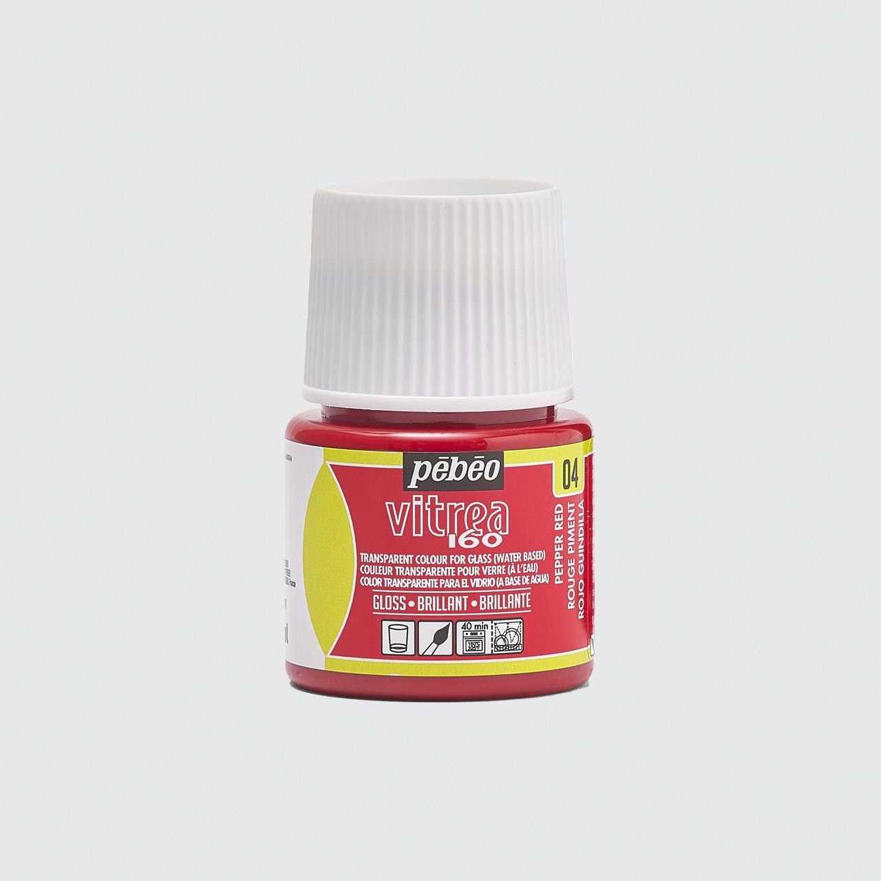 Pebeo Vitrea 160 Discovery Glossy 45ml Pepper Red