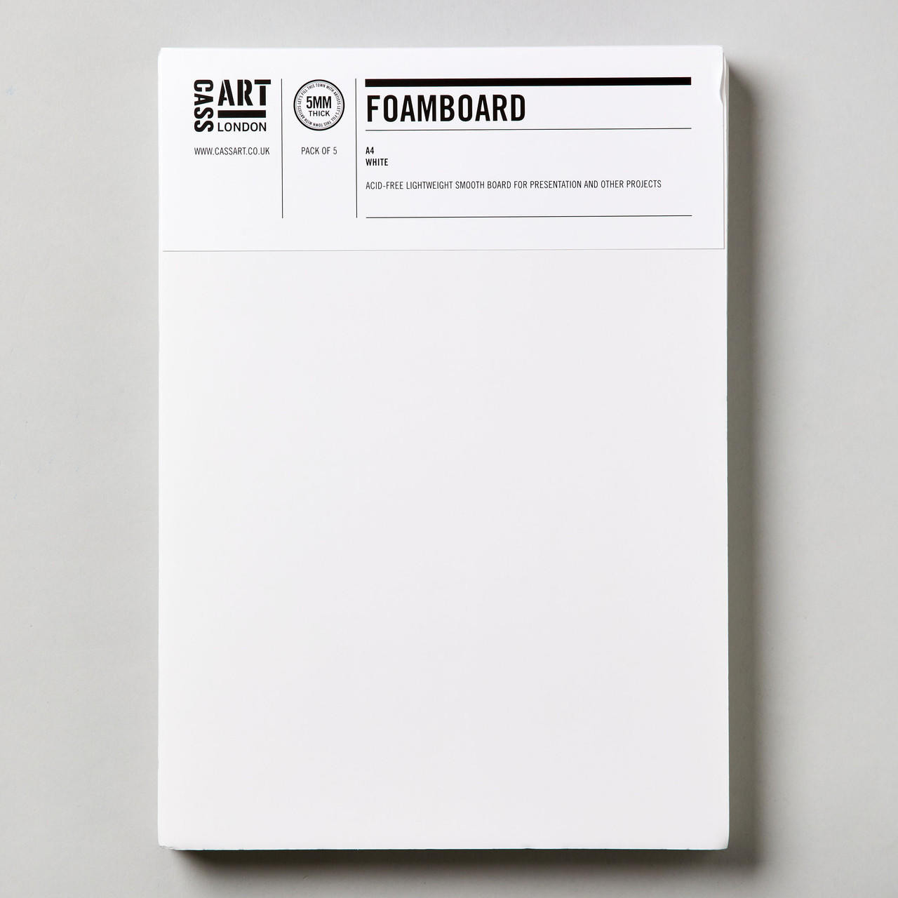 Cass Art Foamboard A4 White Set of 5