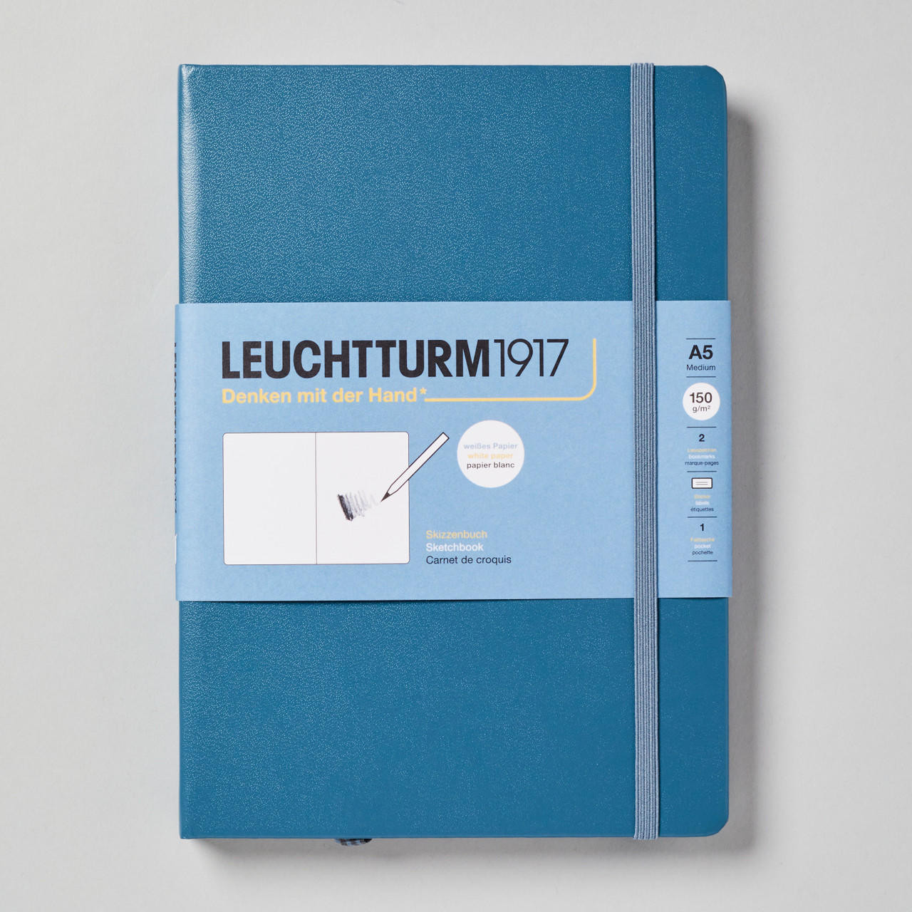 Leuchtturm1917 Sketchbook Medium Portrait A5 Stone Blue