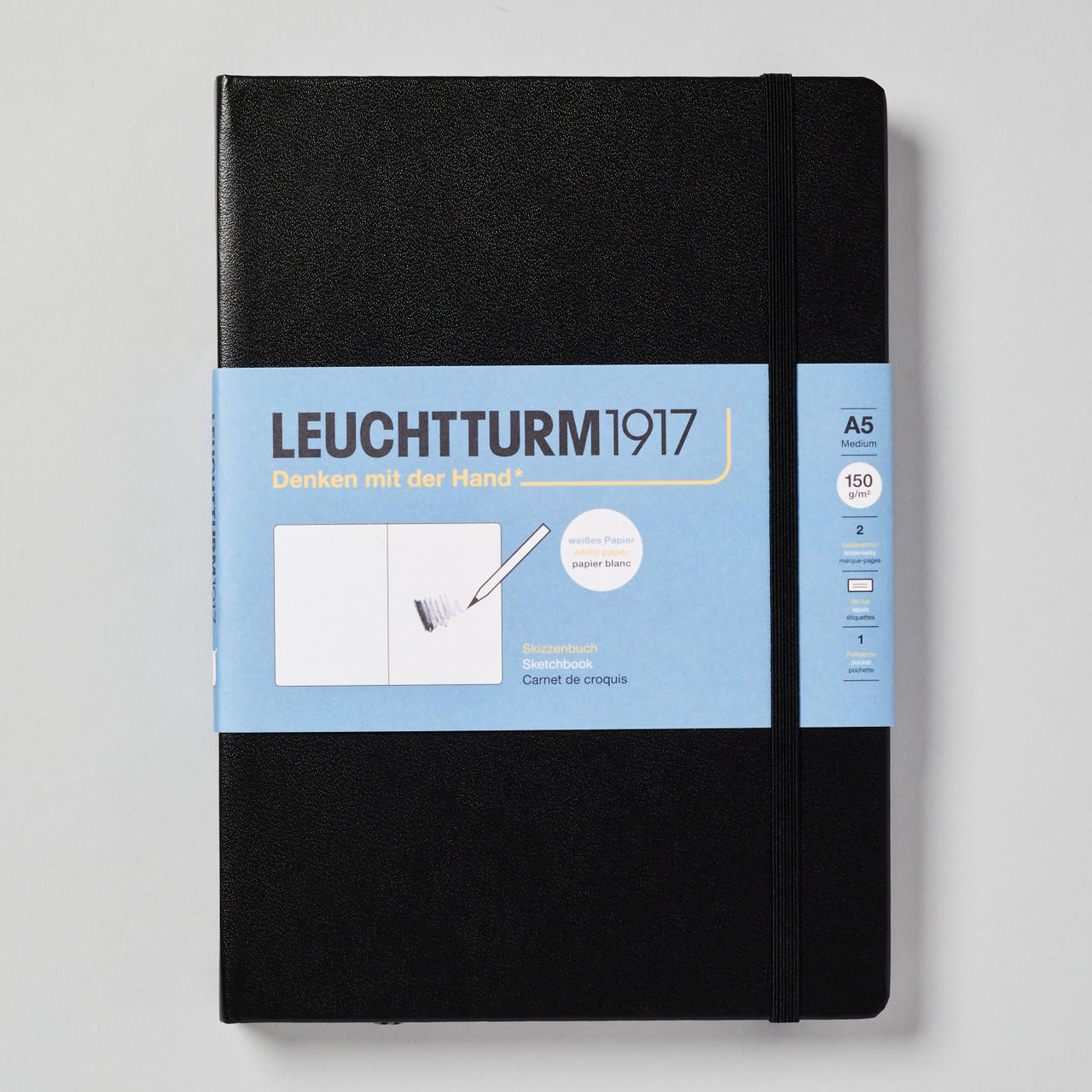 Leuchtturm1917 Sketchbook Medium Portrait A5 Black