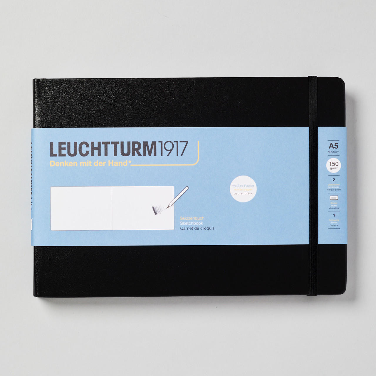 Leuchtturm1917 Sketchbook Medium Landscape A5 Black