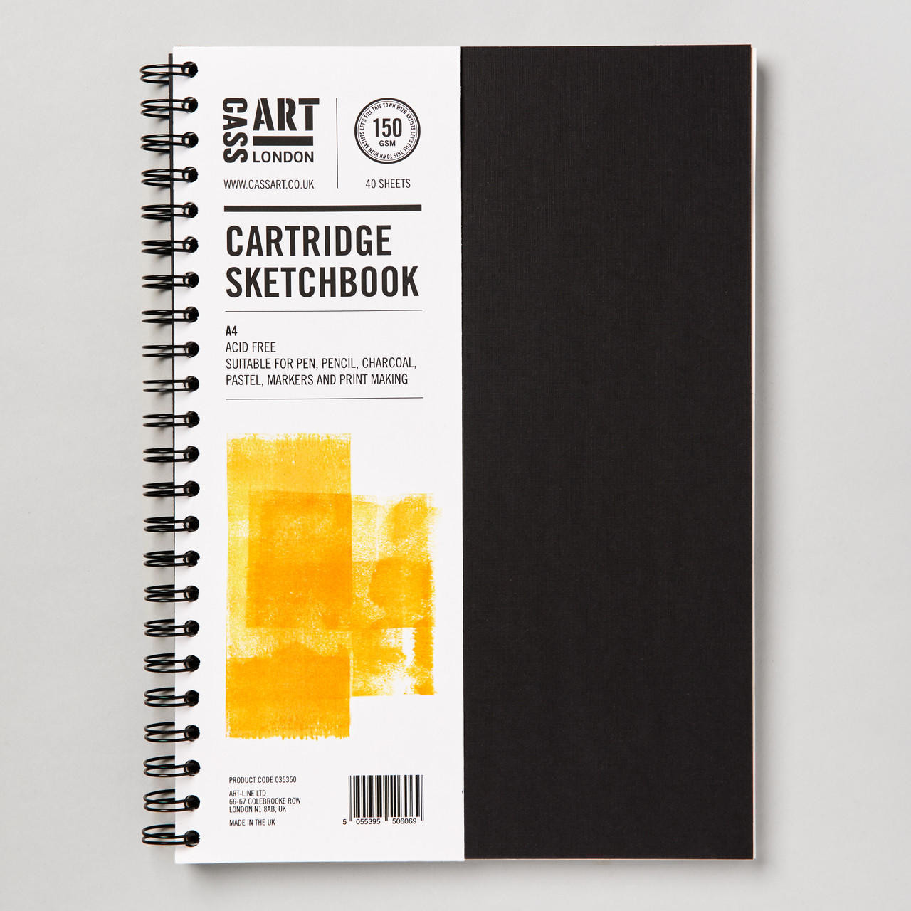 Cass Art Spiral Sketchbook 150gsm 40 Sheets A4