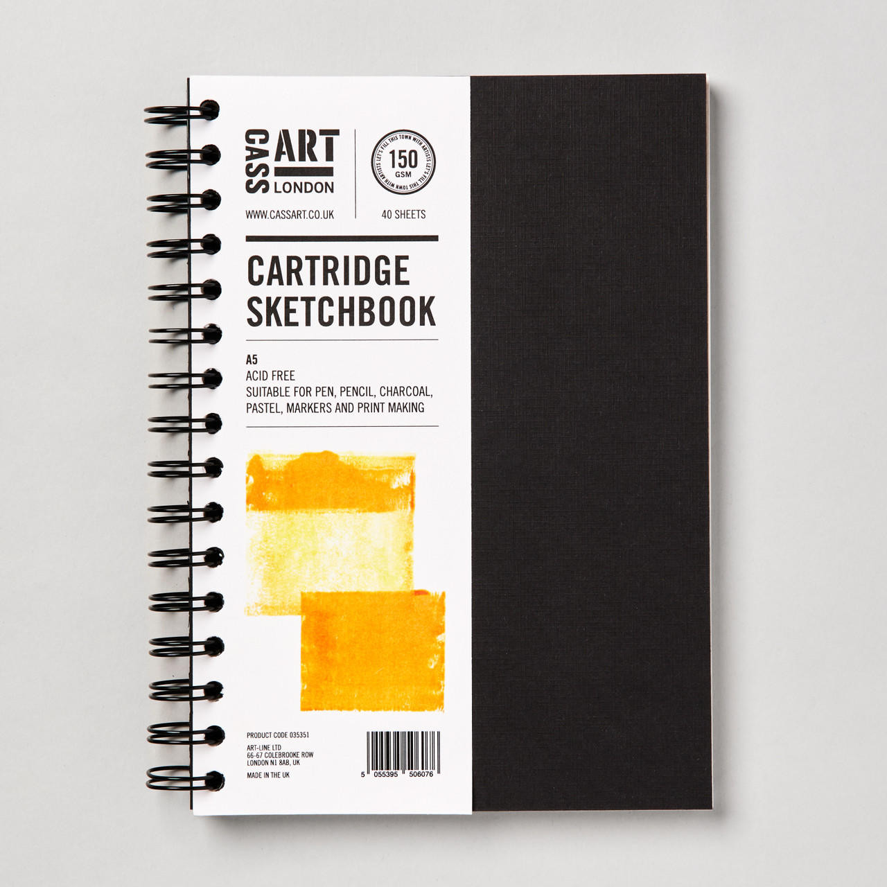 Cass Art Spiral Sketchbook 150gsm 40 Sheets A5