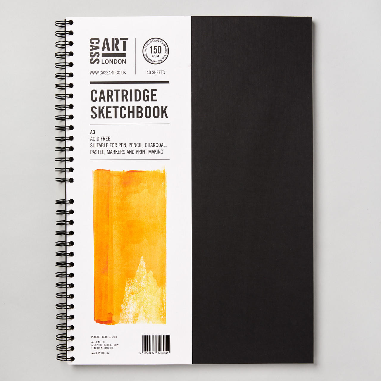 Cass Art Spiral Sketchbook 150gsm 40 Sheets A3