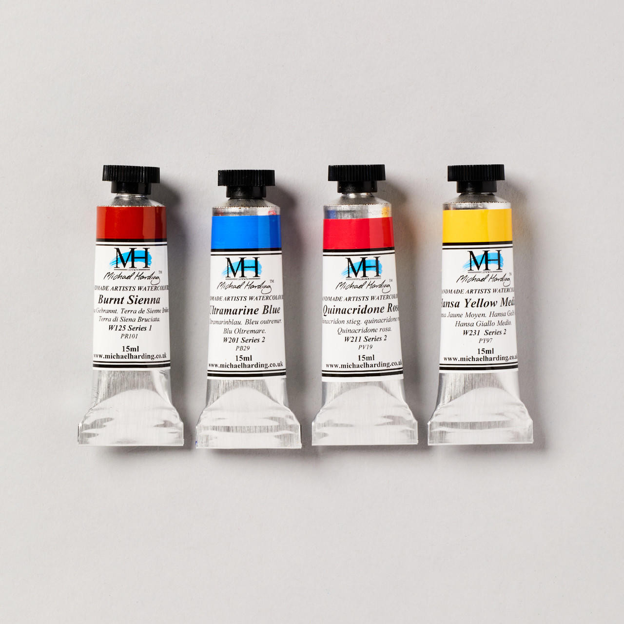 Michael Harding Professional Watercolour Brienne Brown 15ml Assorted Colours Set of 4