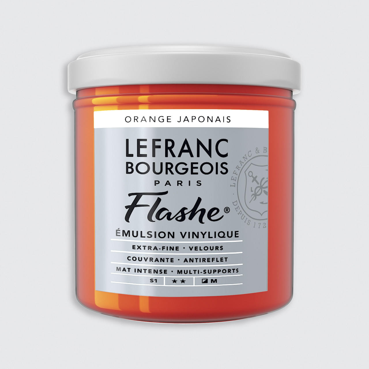 Lefranc and Bourgeois Flashe Vinyl Emulsion Paint 125ml Japanese Orange