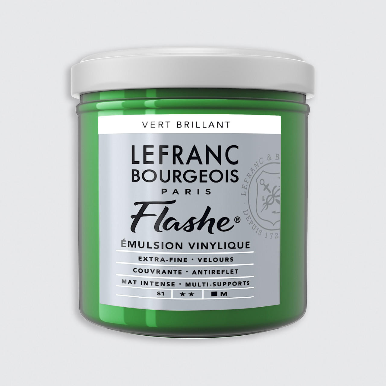 Lefranc and Bourgeois Flashe Vinyl Emulsion Paint 125ml Brilliant Green