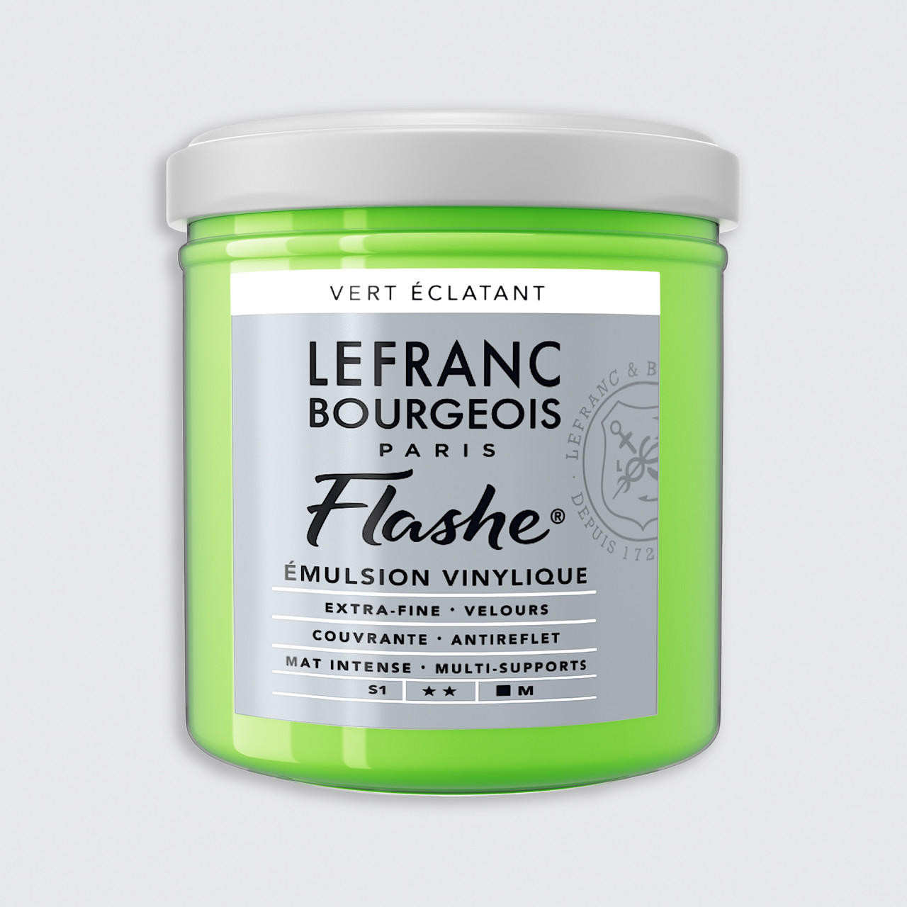 Lefranc and Bourgeois Flashe Vinyl Emulsion Paint 125ml Bright Green