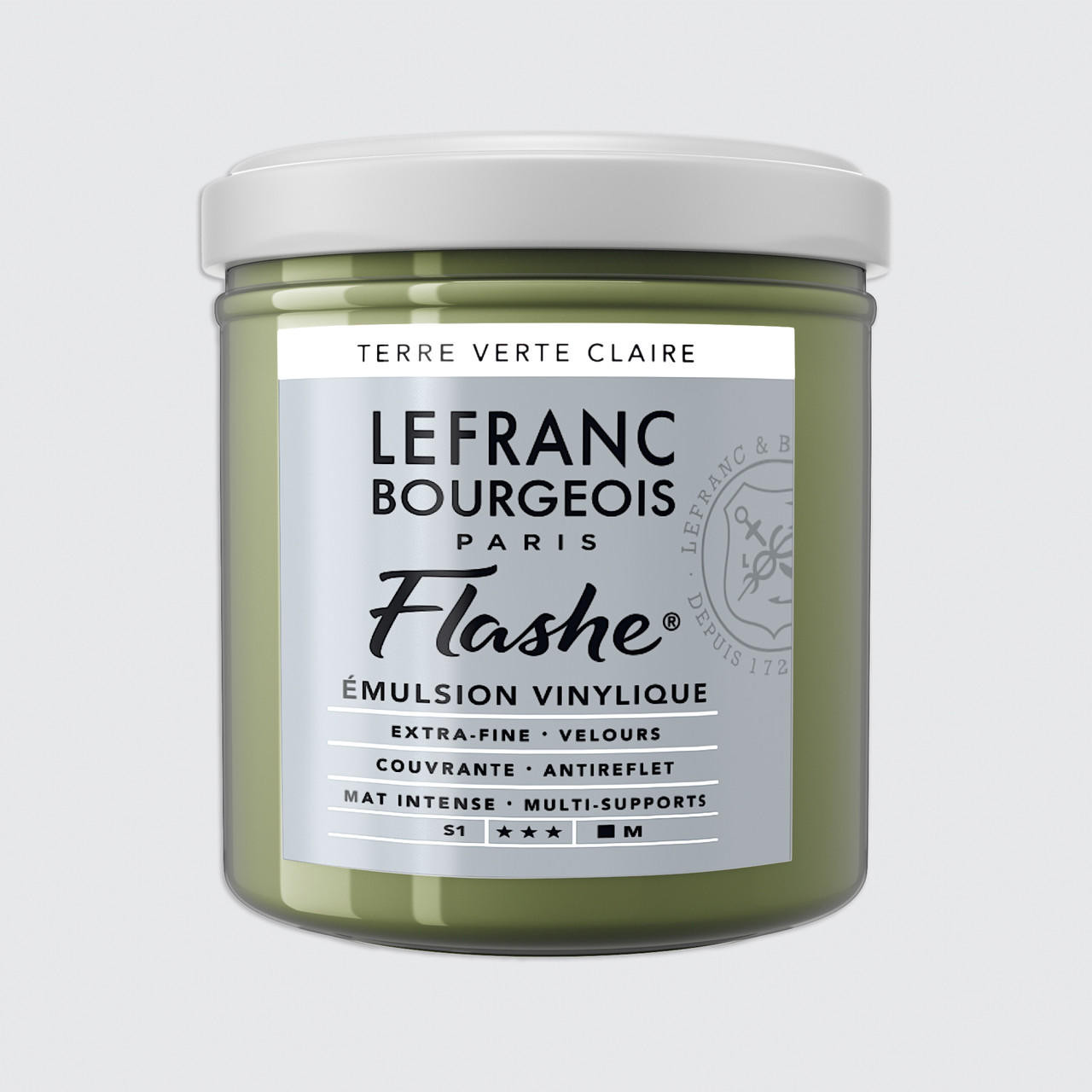 Lefranc and Bourgeois Flashe Vinyl Emulsion Paint 125ml Light Green Earth