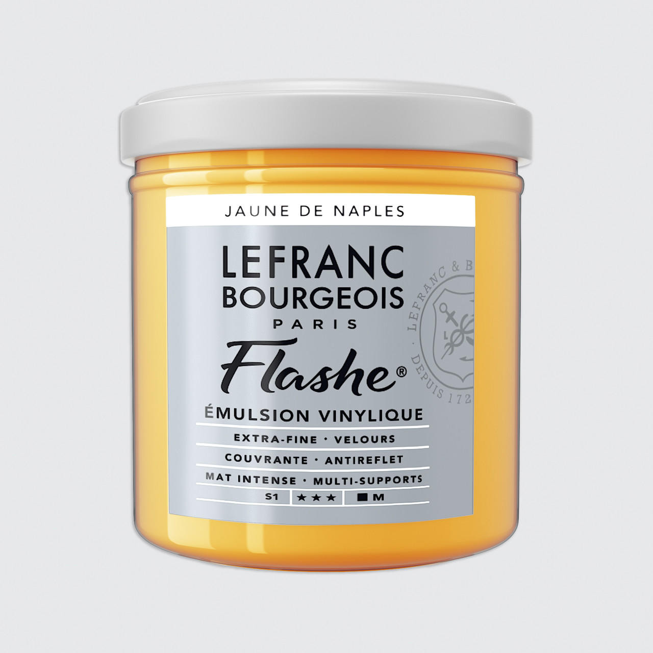 Lefranc and Bourgeois Flashe Vinyl Emulsion Paint 125ml Naples Yellow Hue
