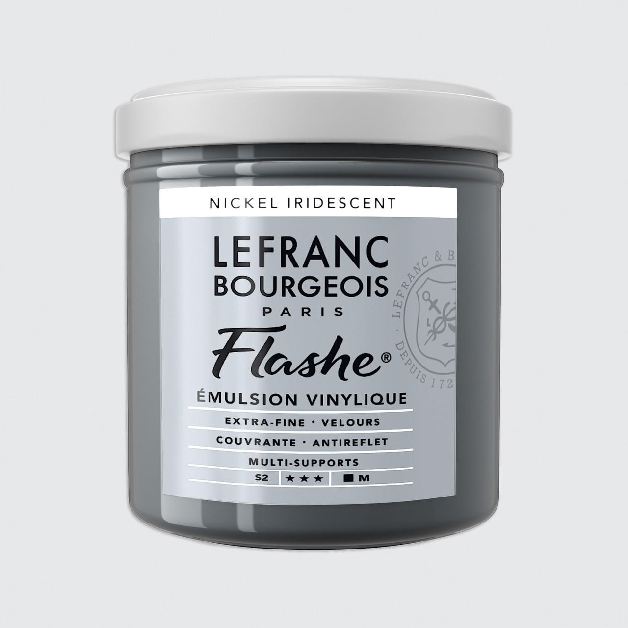 Lefranc and Bourgeois Flashe Vinyl Emulsion Paint 125ml Iridescent Nickel