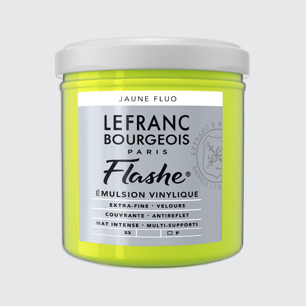 Lefranc and Bourgeois Flashe Vinyl Emulsion Paint 125ml Fluorescent Yellow