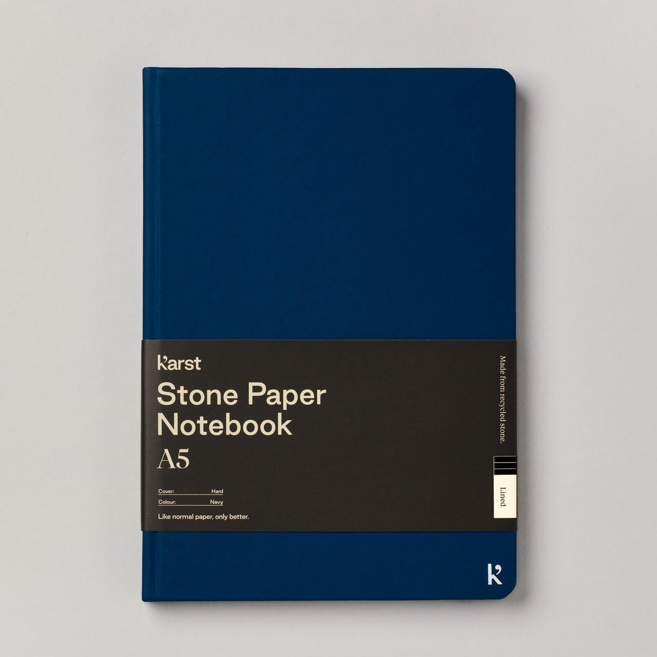 Karst Hardcover Lined Notebook 144gsm 144 Pages A5 Navy