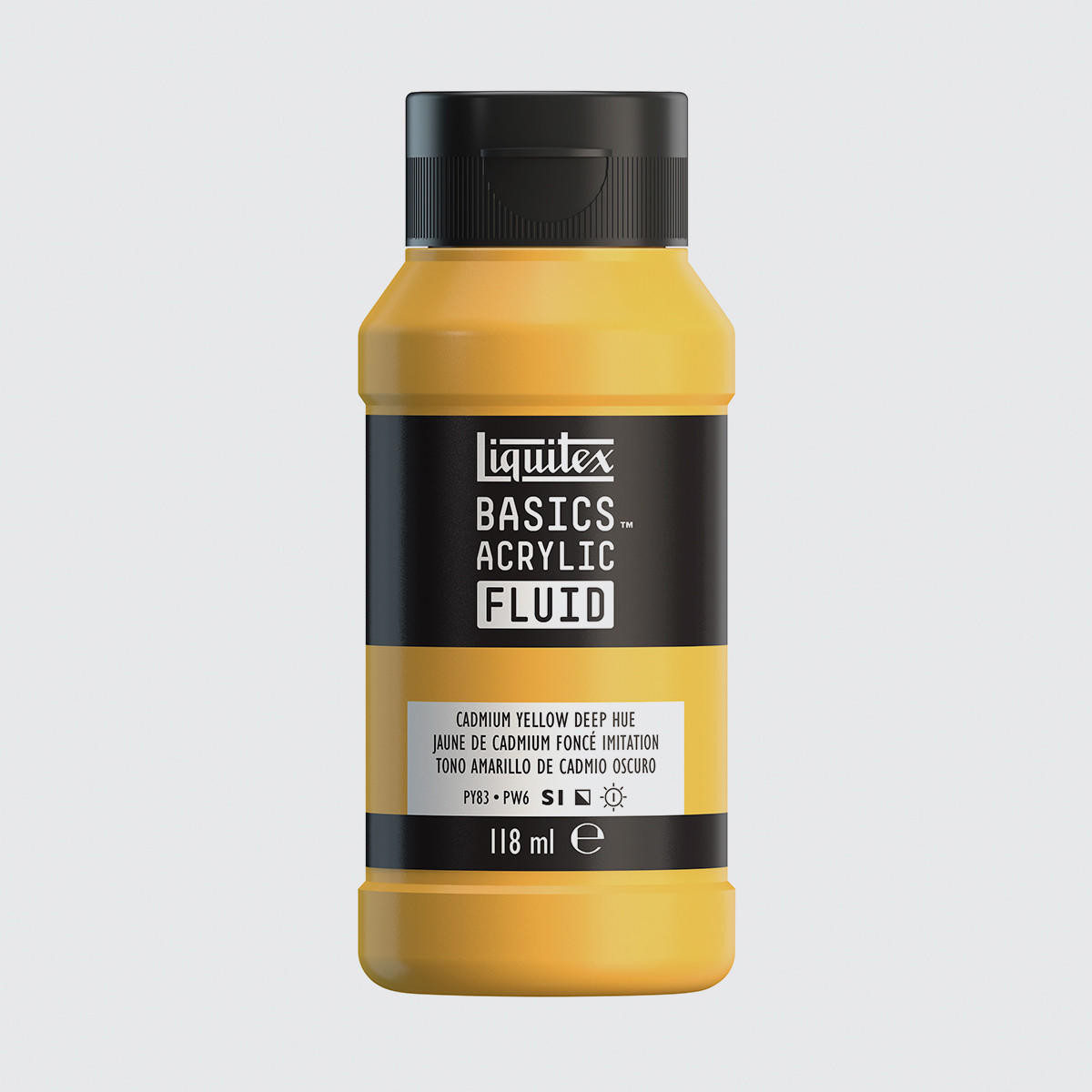 Liquitex Basics Acrylic Fluid 118ml Cadmium Yellow Deep Hue