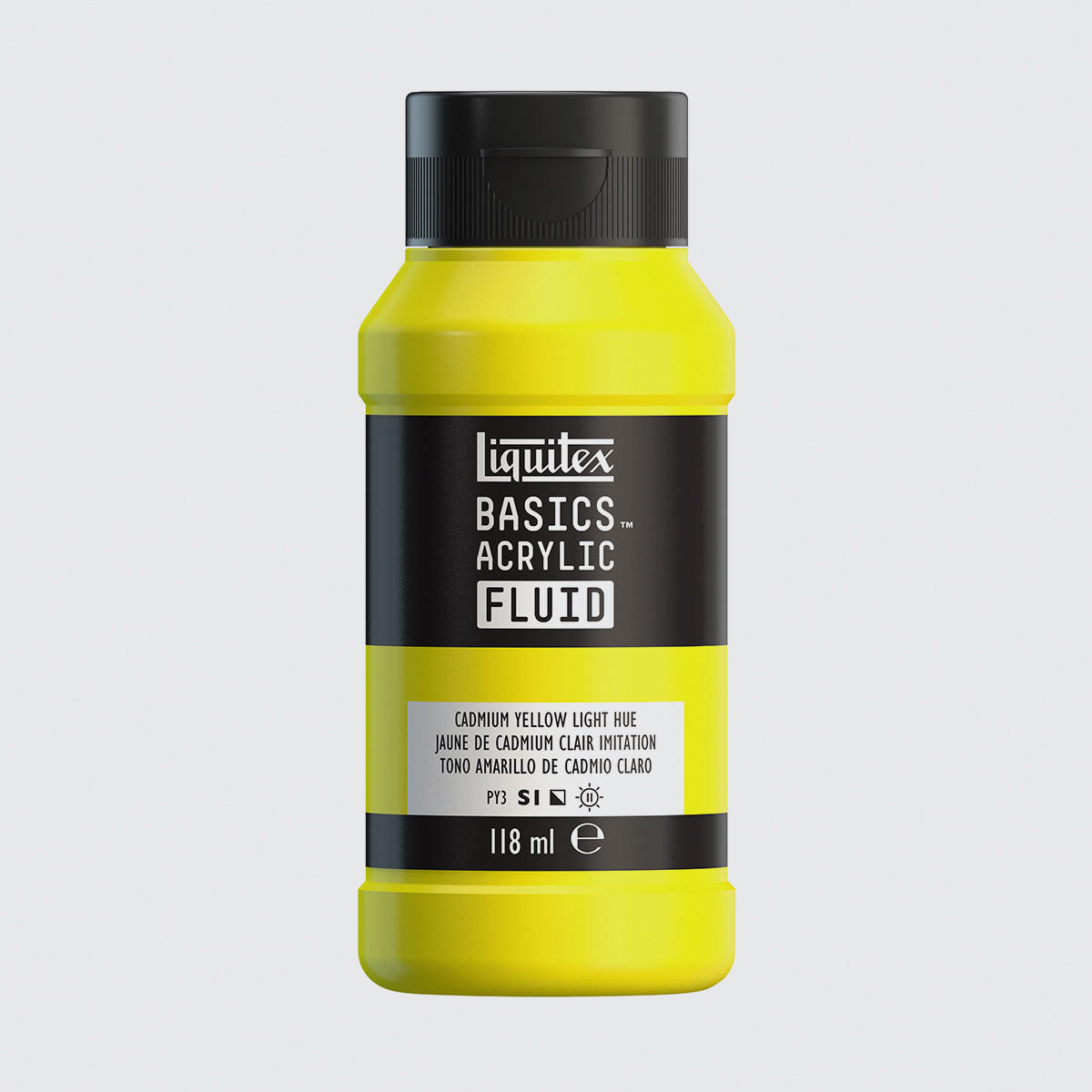 Liquitex Basics Acrylic Fluid 118ml Cadmium Yellow Light Hue