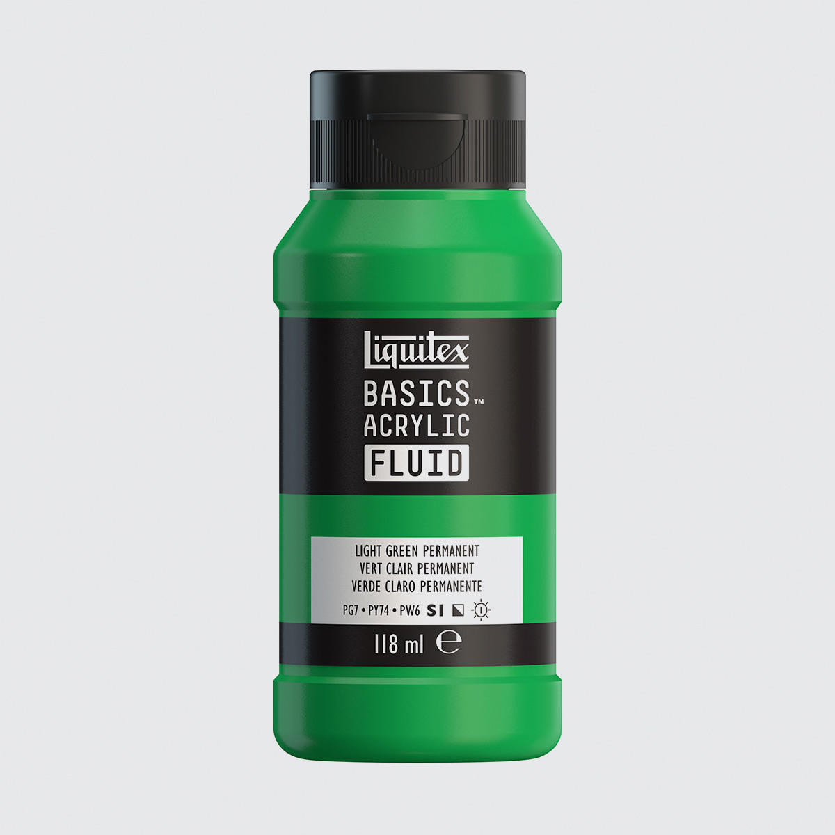 Liquitex Basics Acrylic Fluid 118ml Light Green Permanent