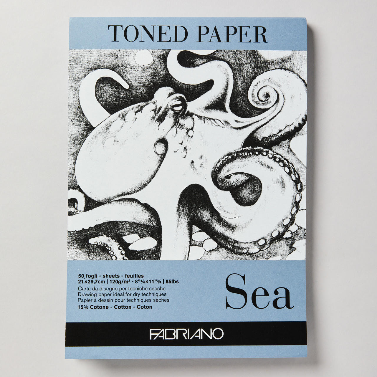 Fabriano Toned Paper Pad 120gsm 50 Sheets A4 Sea Green