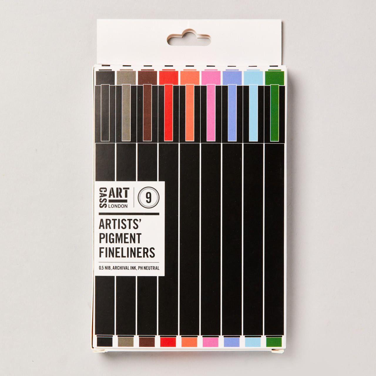 Cass Art Artists’ Pigment Fineliners Assorted Colours Set of 9