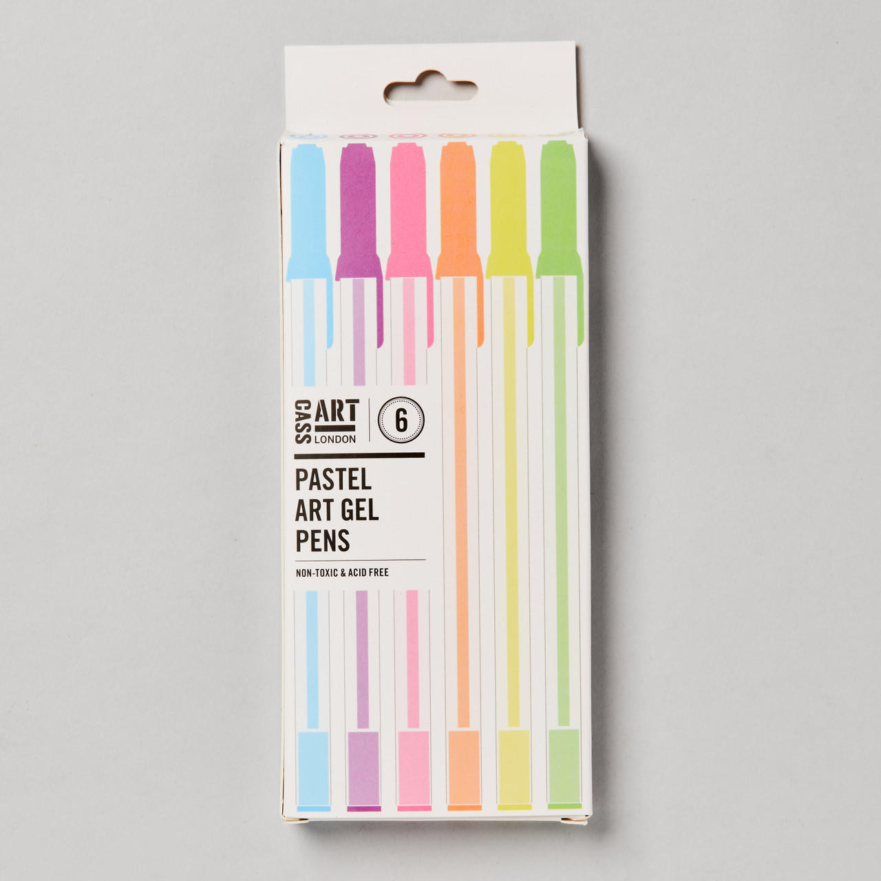 Cass Art Cass Art Gel Pen Assorted Pastels 0.8mm Set of 6 (One Size, Assorted Pastels Colours)