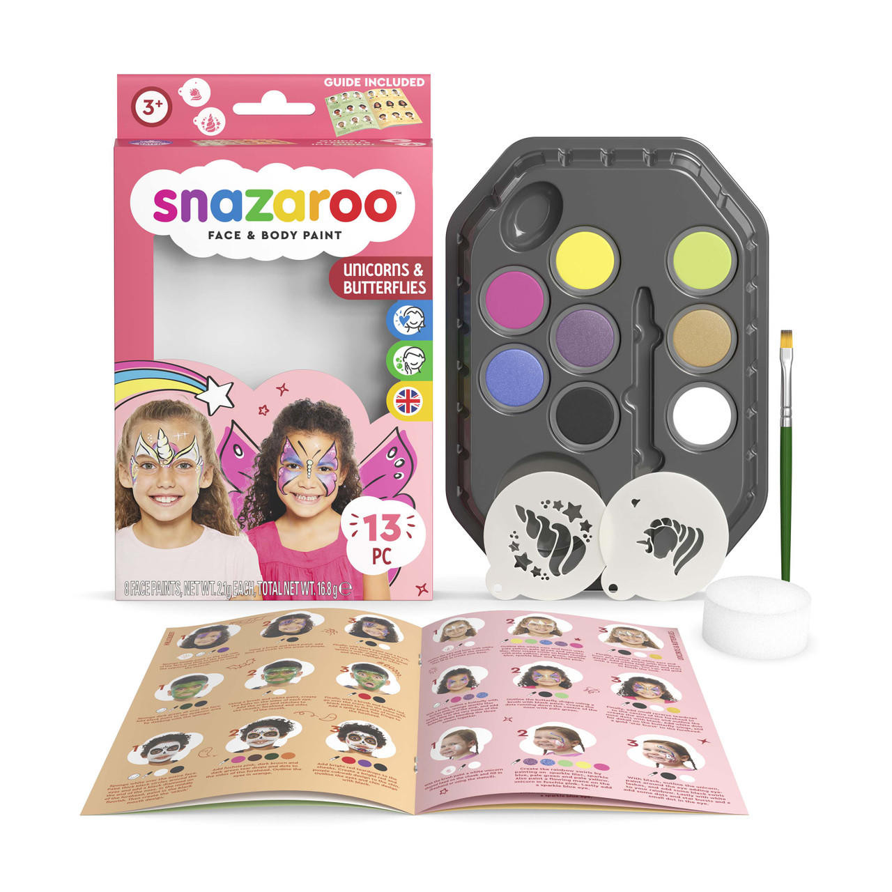 Snazaroo Unicorns and Butterflies Face Paint Kit