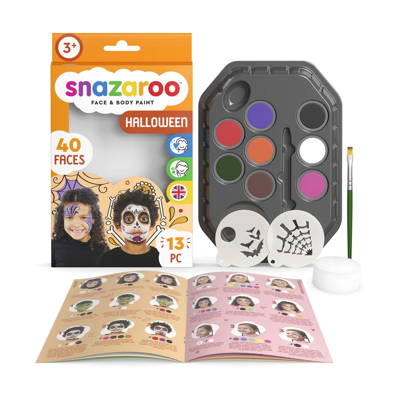 Snazaroo Halloween Characters Face Paint Kit