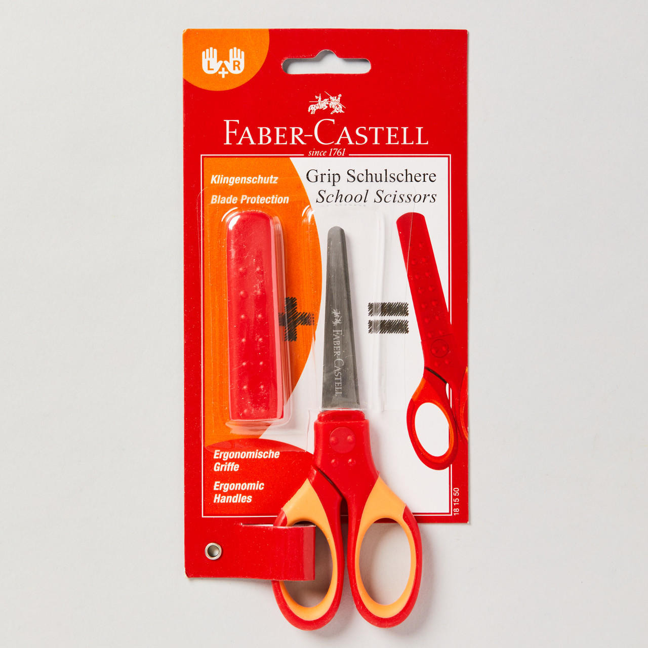 Faber-Castell School Grip Scissors Red