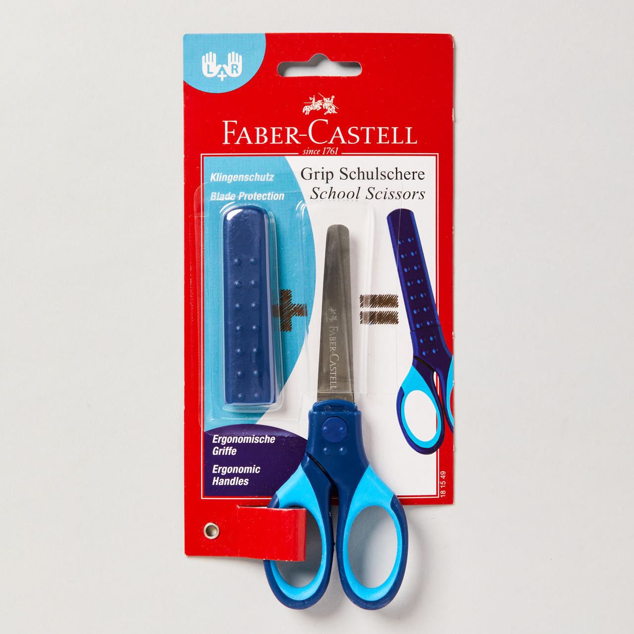Faber-Castell School Grip Scissors Blue