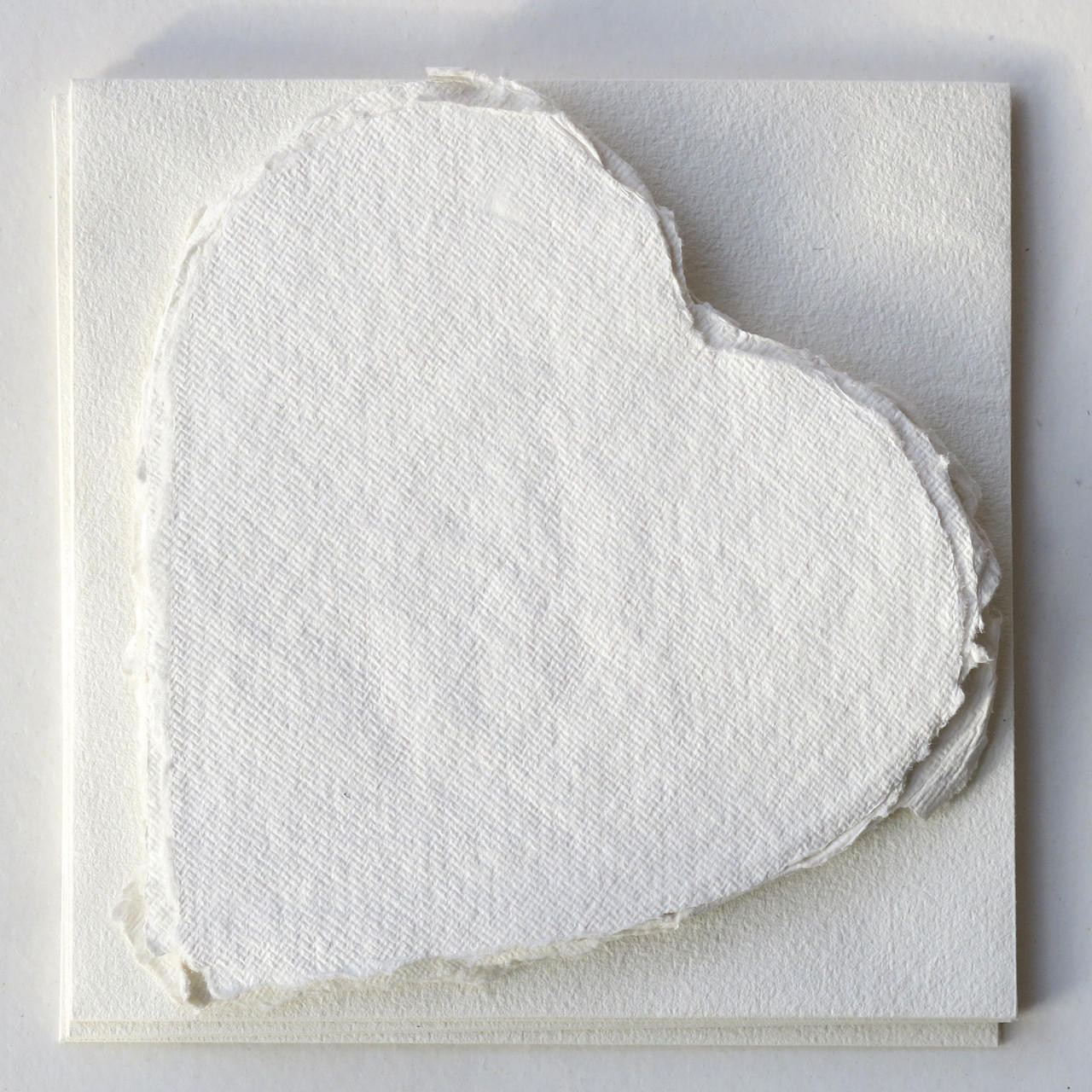 Khadi Paper Hearts and Envelopes 210gsm White Pack of 5