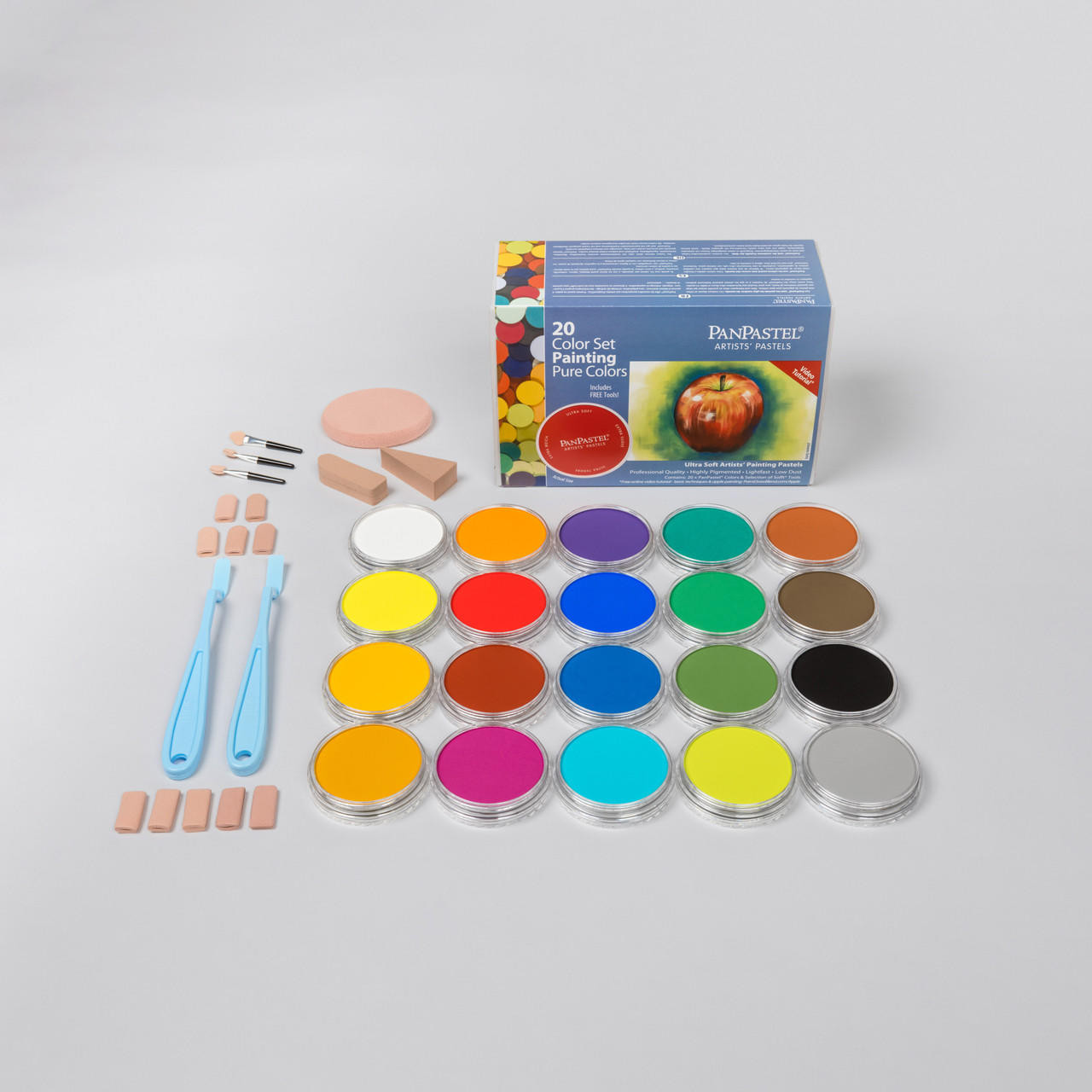 PanPastel Pastels and Applicators Painting Colours Set of 20