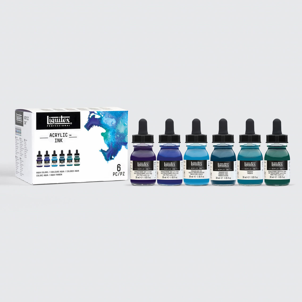 Liquitex Professional Ink 30ml Aqua Colours Set of 6