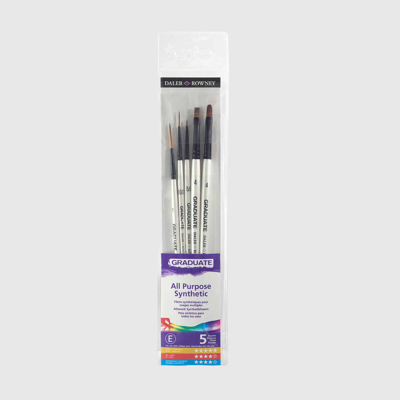 Daler Rowney Graduate Brush Synthetic Detail Set of 5