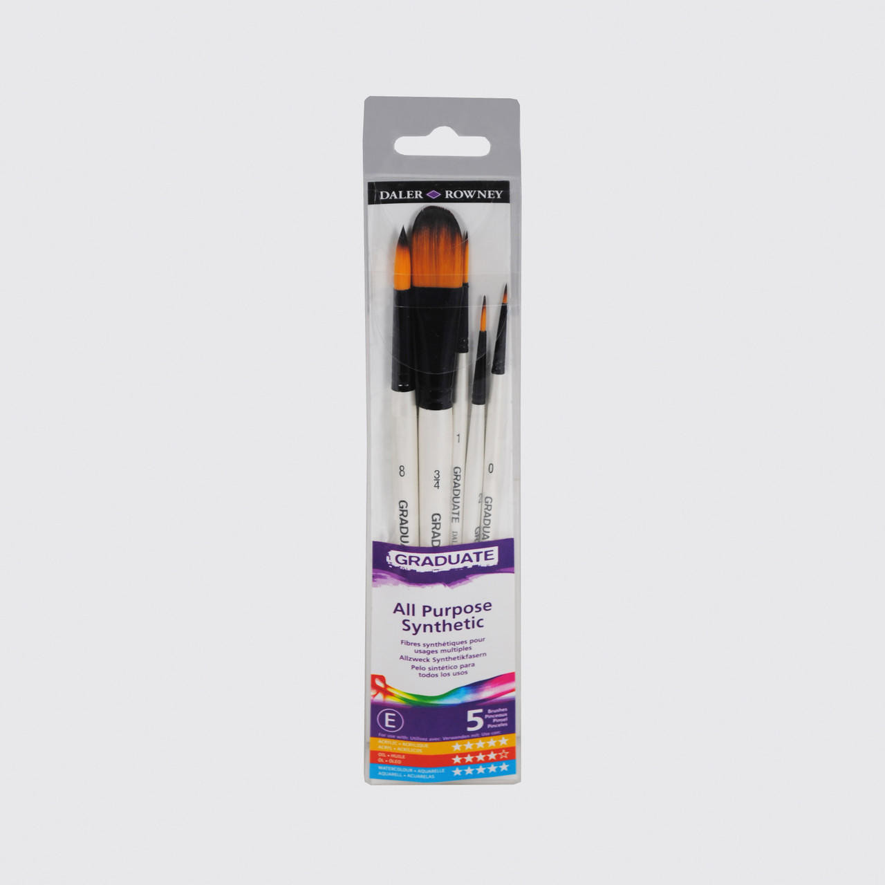 Daler Rowney Graduate Brush Synthetic Watercolour Landscape Set of 5