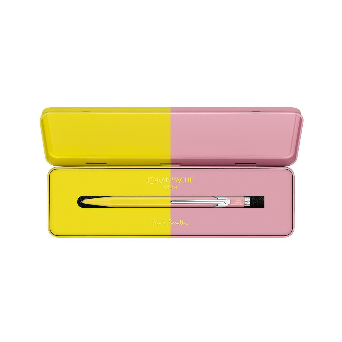 Caran D’ache 849 Ballpoint Pen in Slimpack Paul Smith Edition Chartreuse/Rose