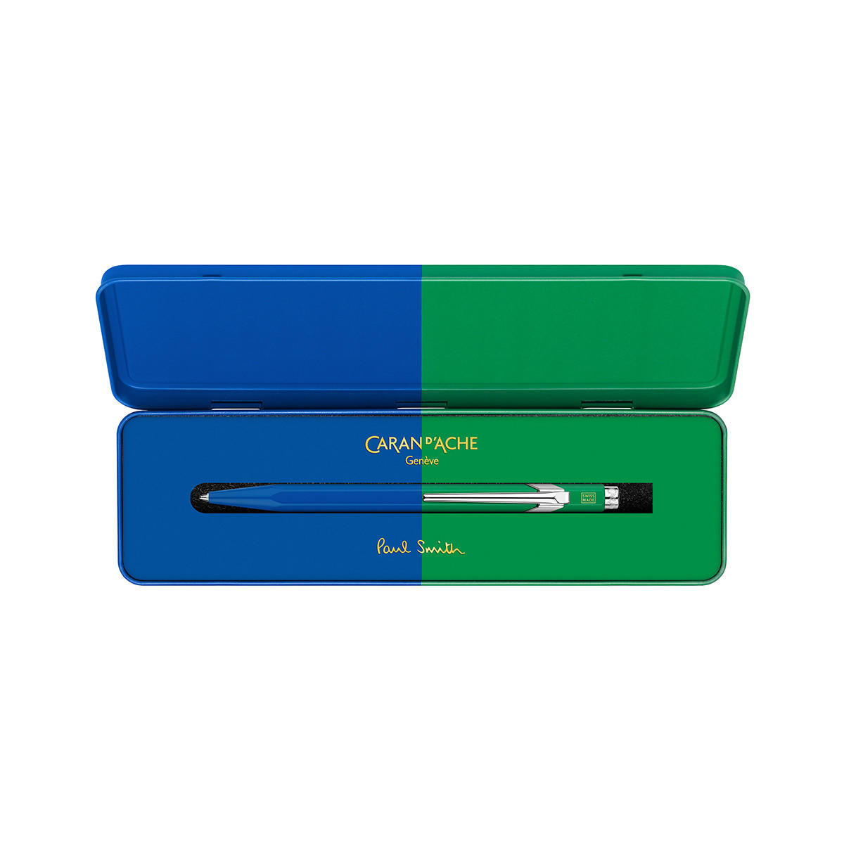Caran D’ache 849 Ballpoint Pen in Slimpack Paul Smith Edition Cobalt/Emerald Green
