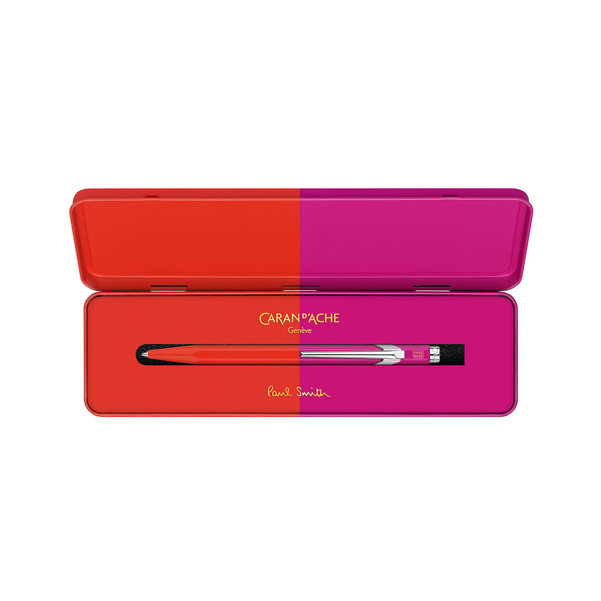 Caran D’ache 849 Ballpoint Pen in Slimpack Paul Smith Edition Warm Red/Melrose Pink
