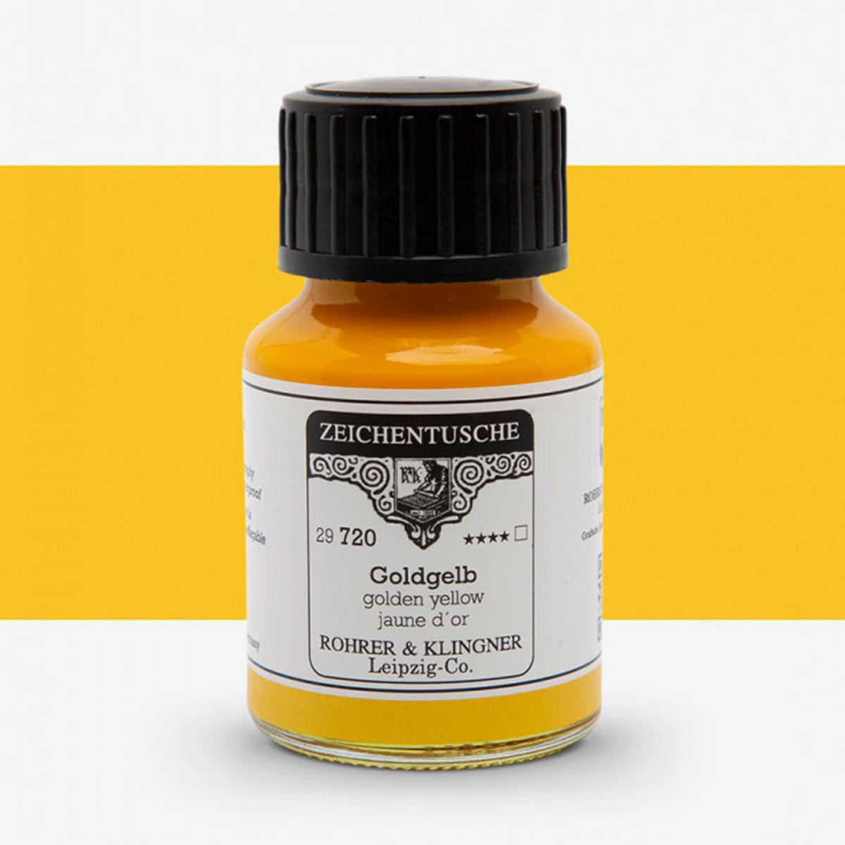 Rohrer & Klingner Calligraphy & Drawing Ink 50ml Golden Yellow