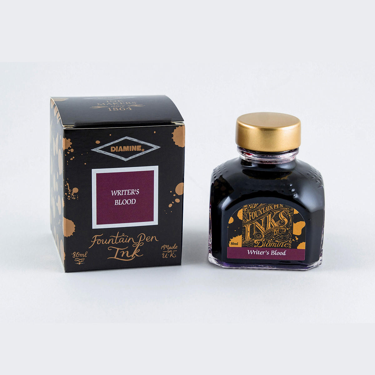 Diamine Fountain Pen Ink 80ml Jet Black