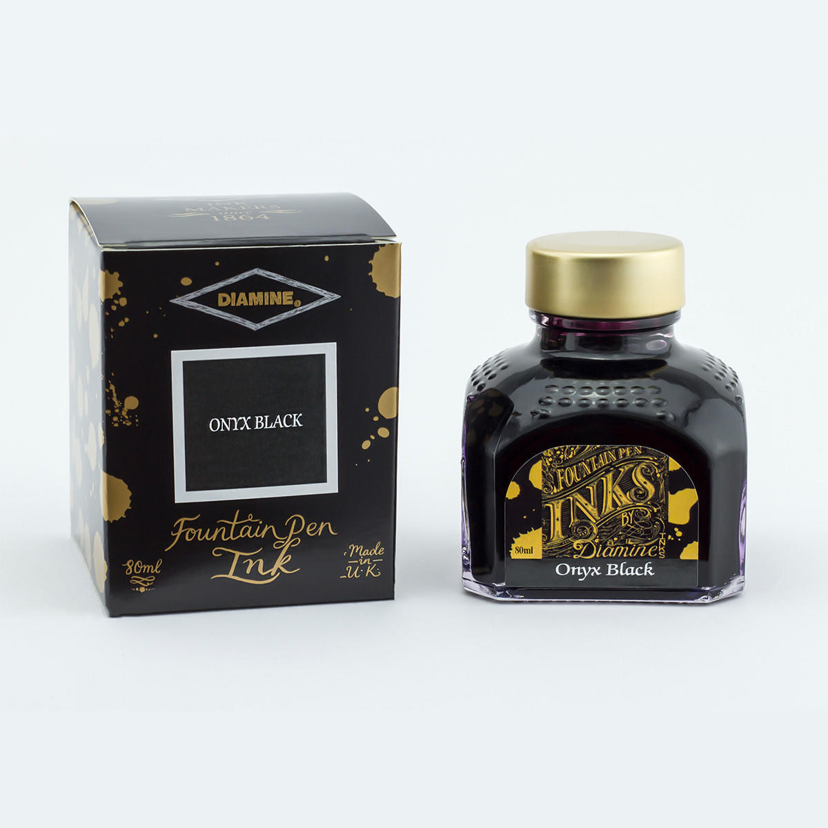 Diamine Fountain Pen Ink 80ml Onyx Black