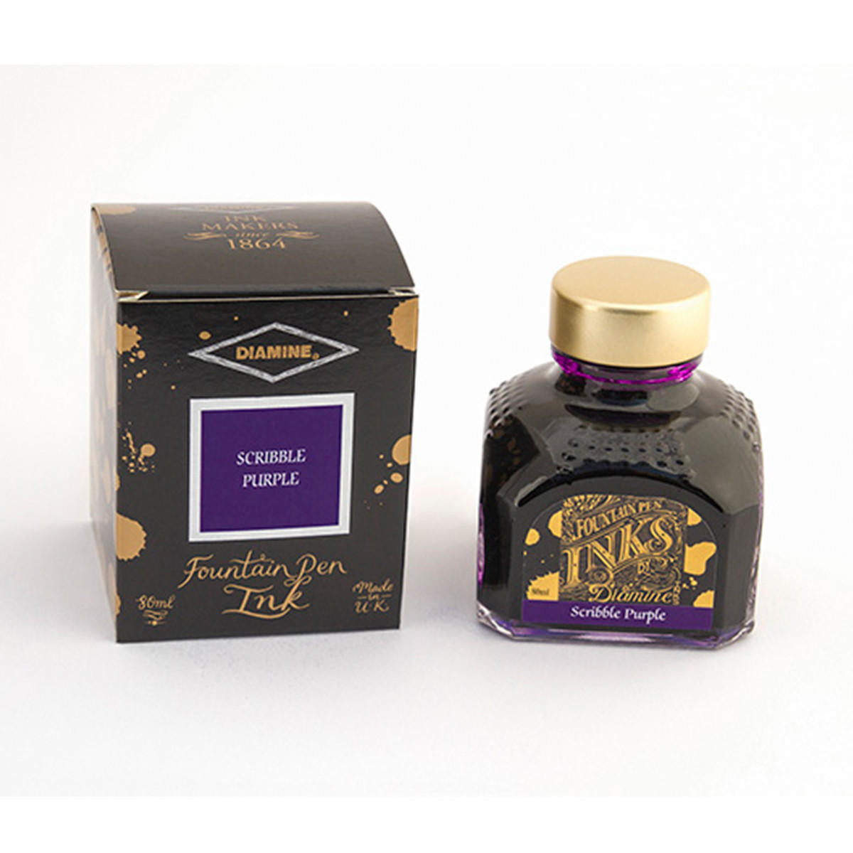 Diamine Fountain Pen Ink 80ml Scribble Purple