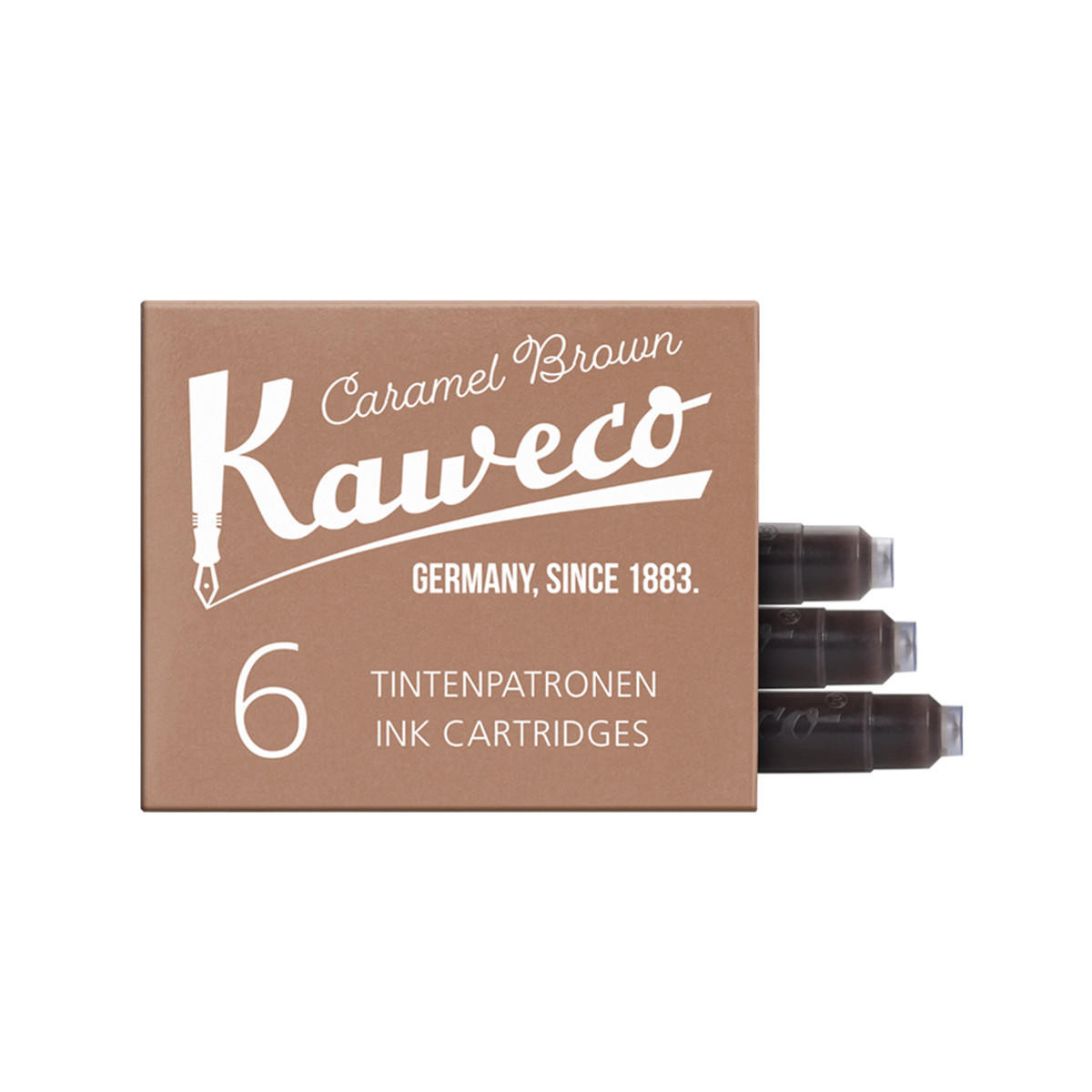 Kaweco Ink Cartridges Caramel Brown Pack of 6